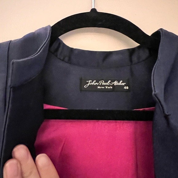 John Paul Ataker Elegant Navy Blue Sleeveless A-Line Cocktail Dress - Picture 3 of 16